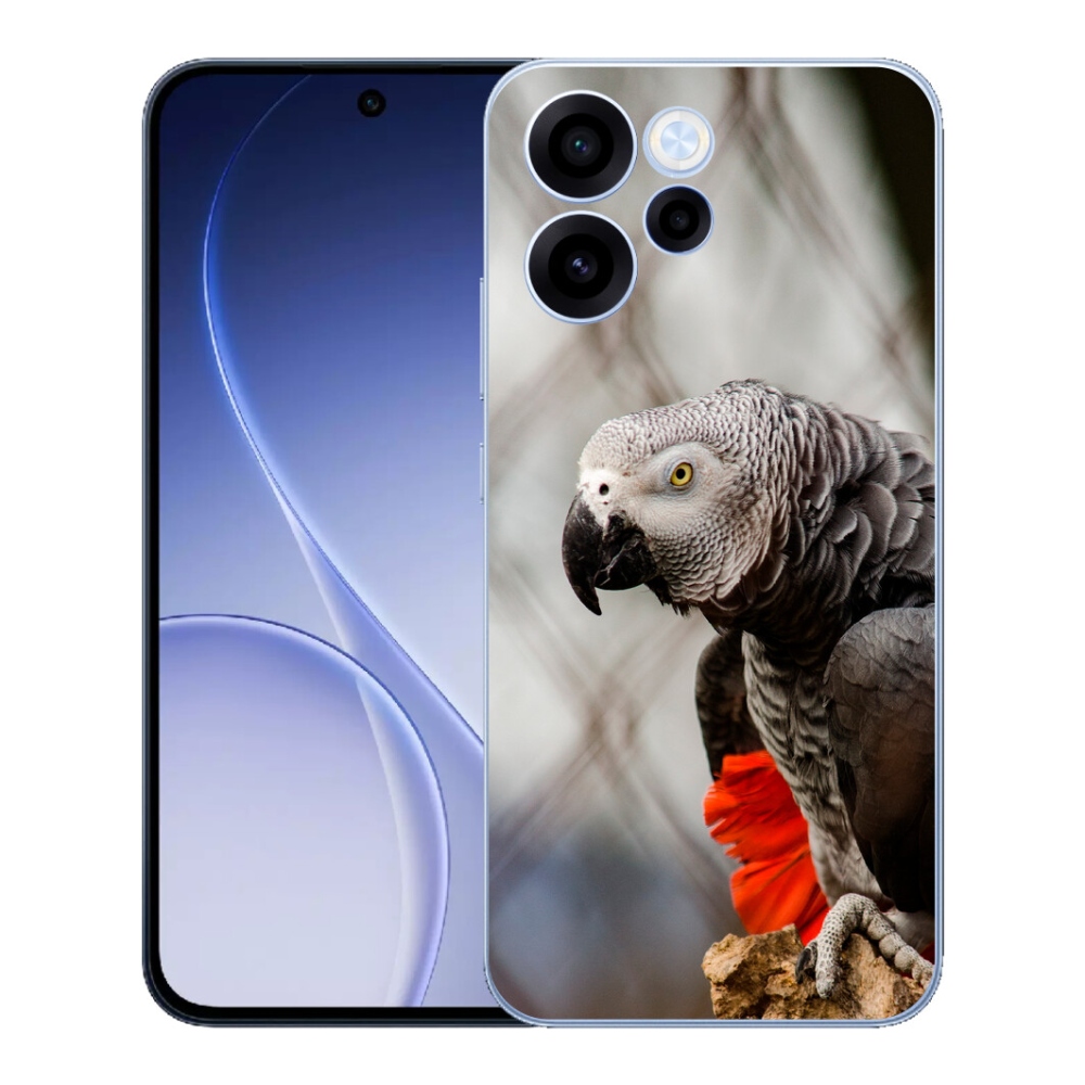 Gelový kryt mmCase na Oppo Reno 15 FS 5G - papoušek žako 3