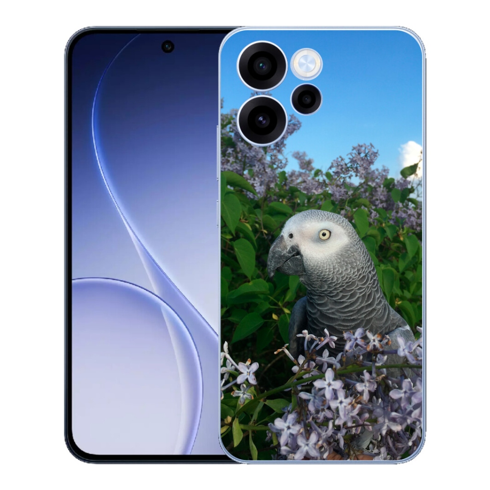 Gelový kryt mmCase na Oppo Reno 15 FS 5G - papoušek žako