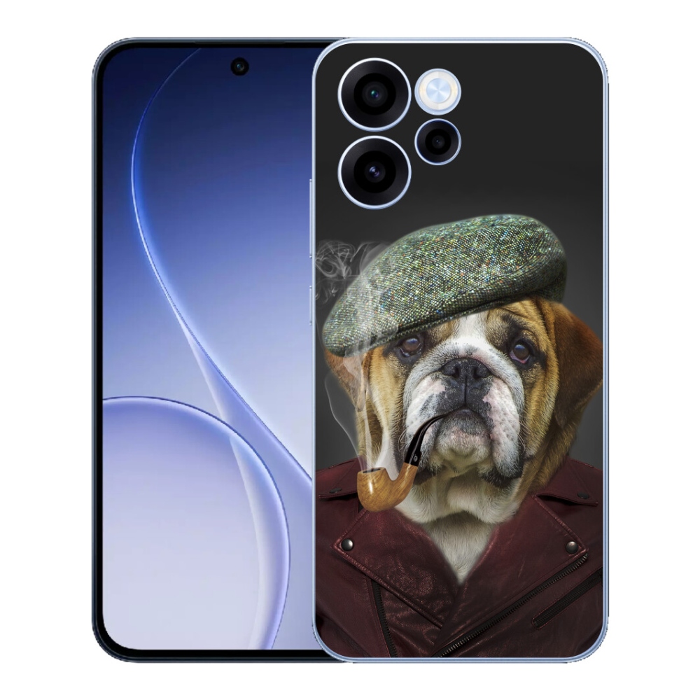 Gelový kryt mmCase na Oppo Reno 15 FS 5G - pes s fajfkou