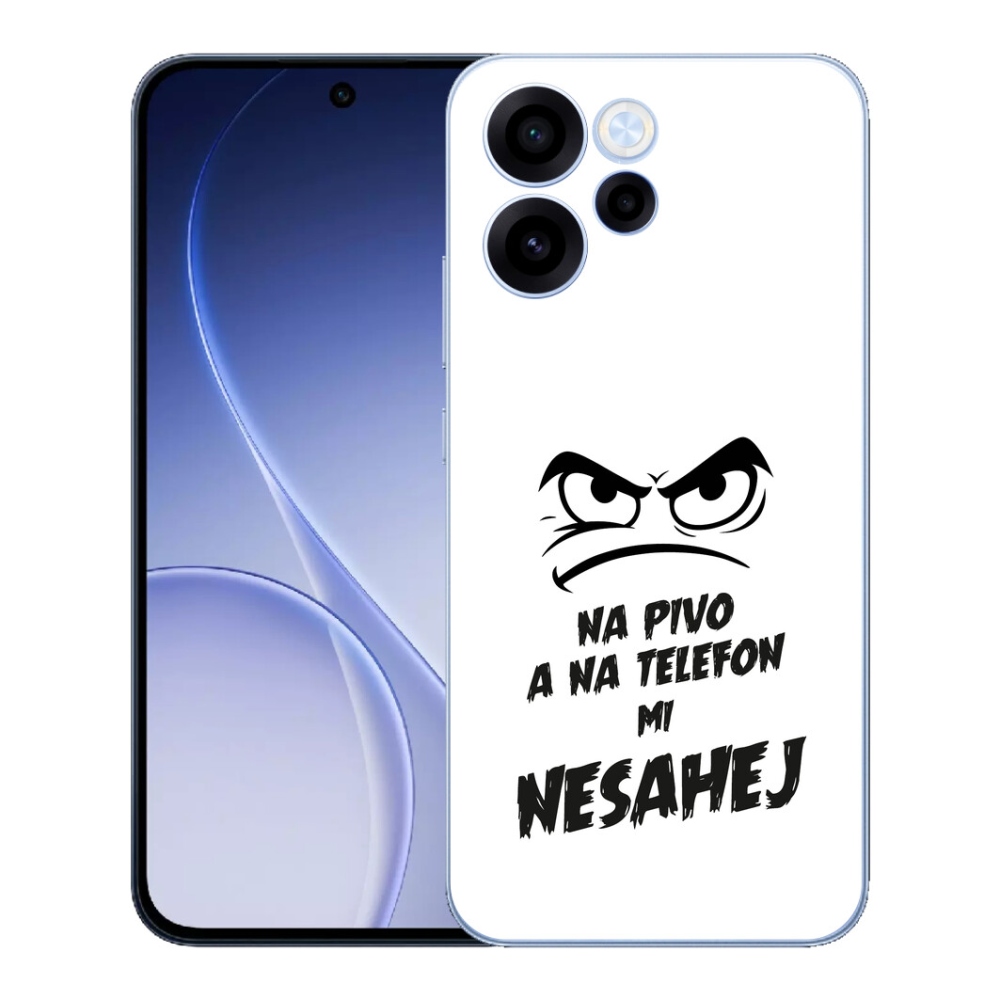 Gelový kryt mmCase na Oppo Reno 15 FS 5G - pivní motiv 2 bílé pozadí