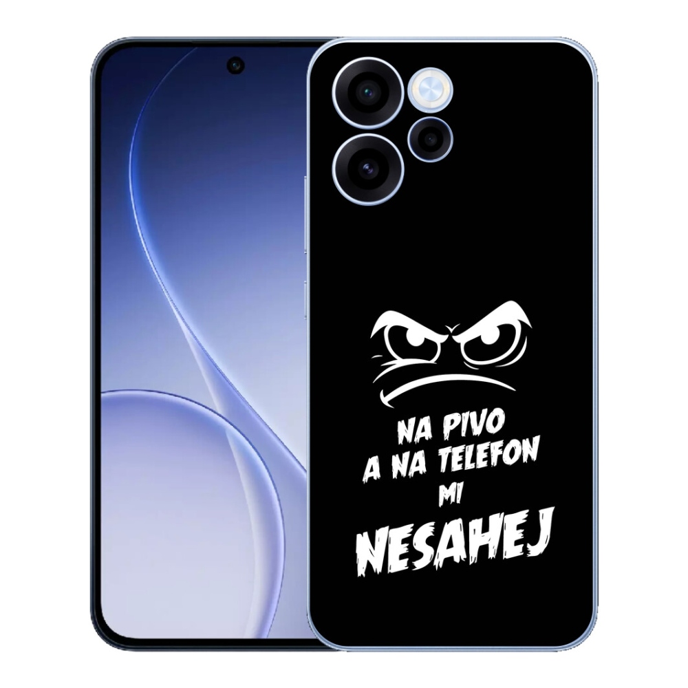 Gelový kryt mmCase na Oppo Reno 15 FS 5G - pivní motiv 2 černé pozadí