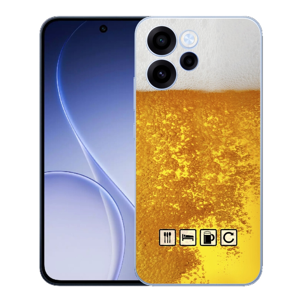 Gelový kryt mmCase na Oppo Reno 15 FS 5G - pivní motiv 3