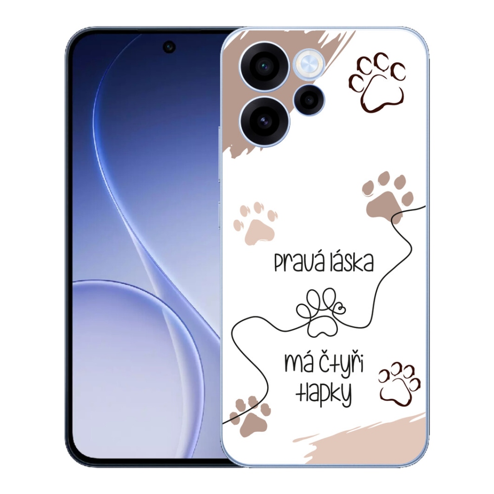 Gelový kryt mmCase na Oppo Reno 15 FS 5G - psí motiv 1 bílé pozadí