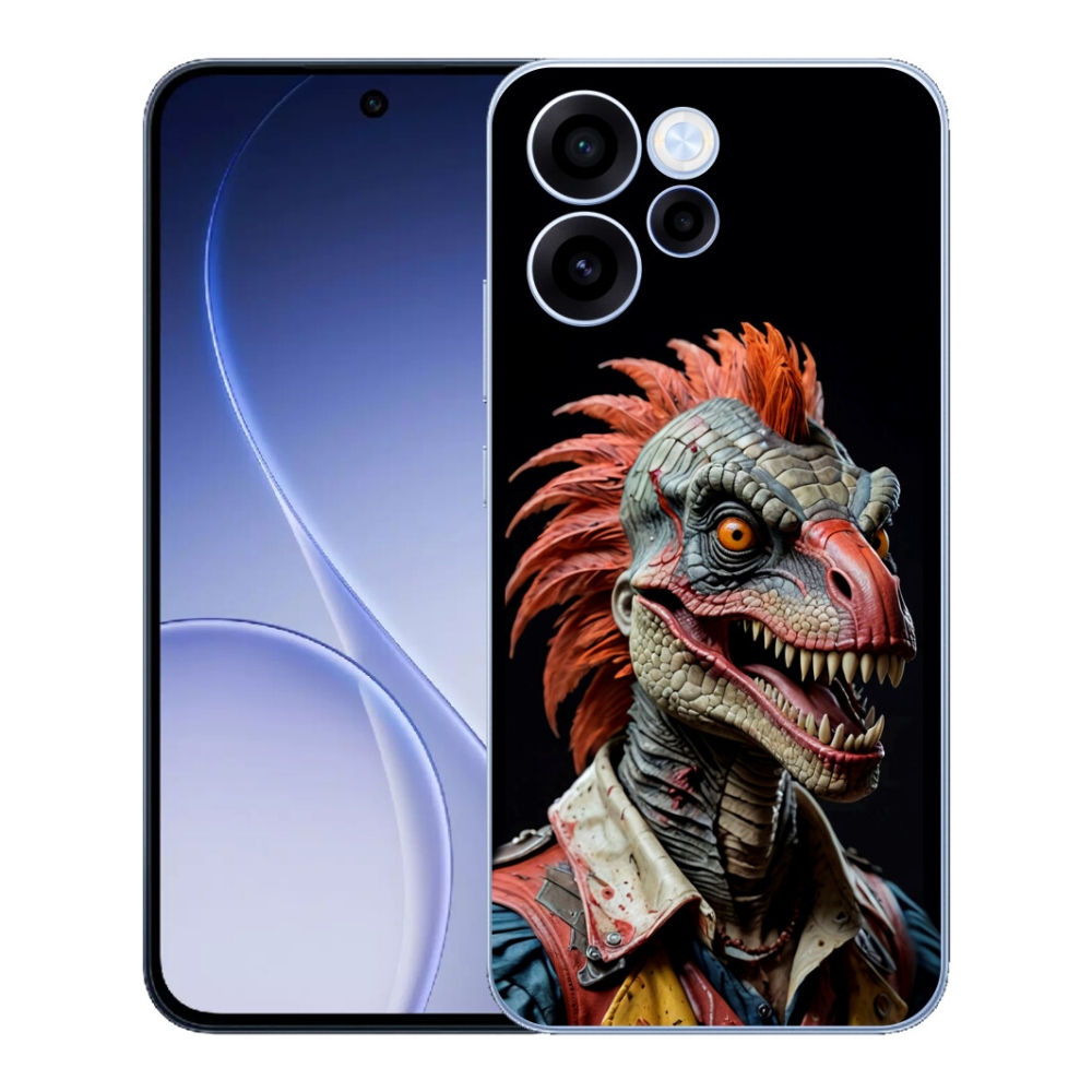 Gelový kryt mmCase na Oppo Reno 15 FS 5G - punk dinosaurus