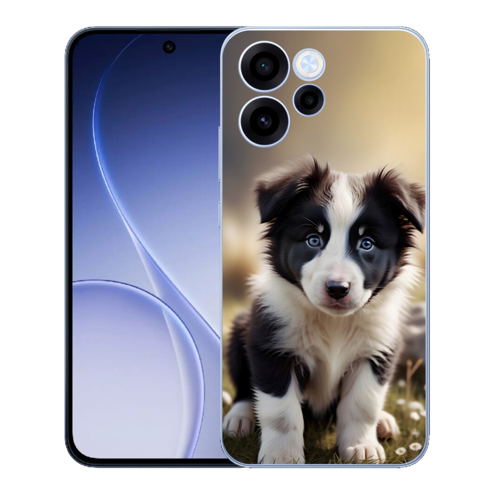 Gelový kryt mmCase na Oppo Reno 15 FS 5G - roztomilá border kolie