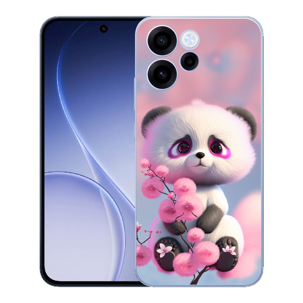 Gelový kryt mmCase na Oppo Reno 15 FS 5G - roztomilá panda 1
