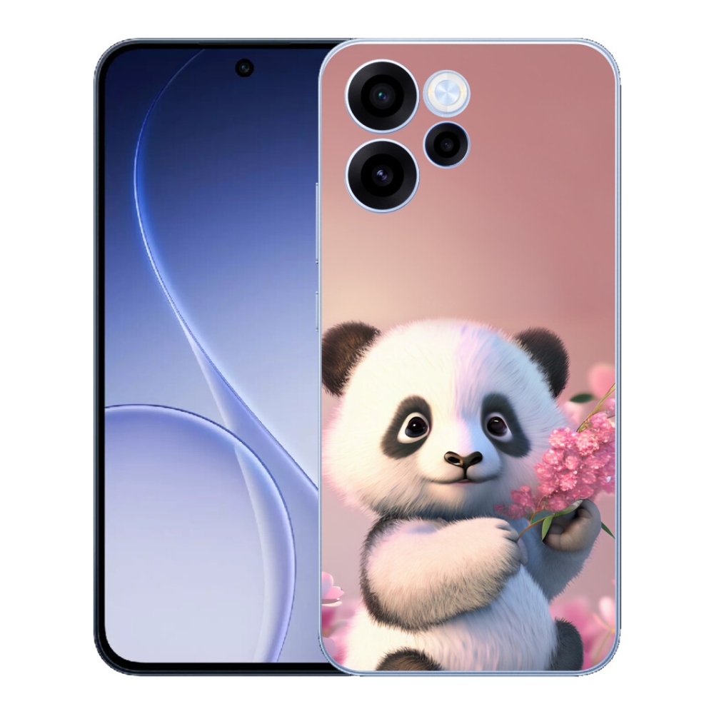 Gelový kryt mmCase na Oppo Reno 15 FS 5G - roztomilá panda