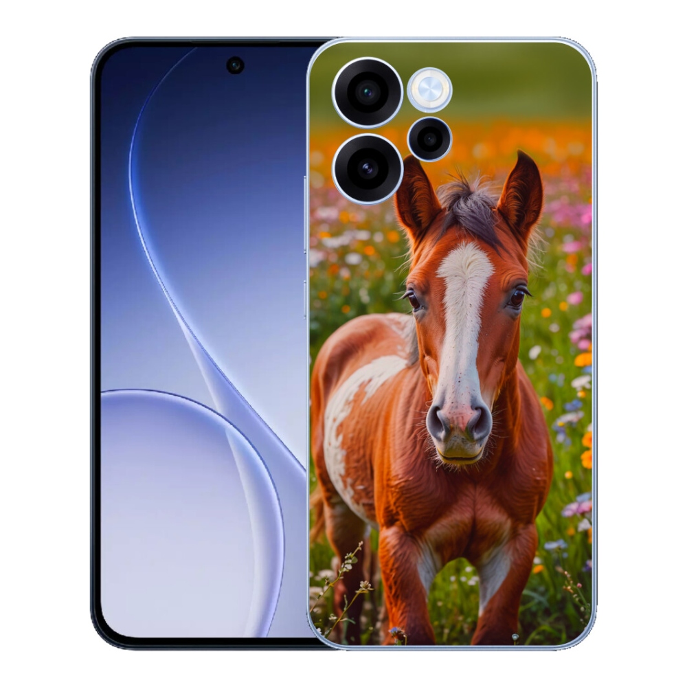 Gelový kryt mmCase na Oppo Reno 15 FS 5G - roztomilé hříbě