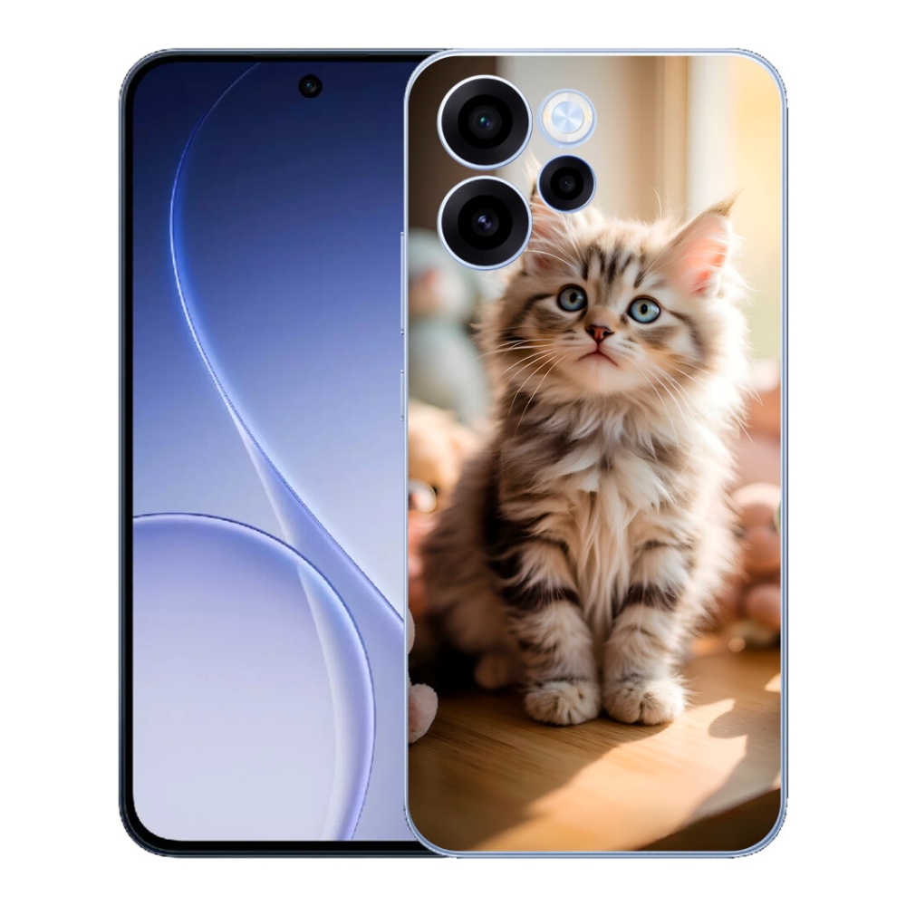 Gelový kryt mmCase na Oppo Reno 15 FS 5G - roztomilé kotě 10