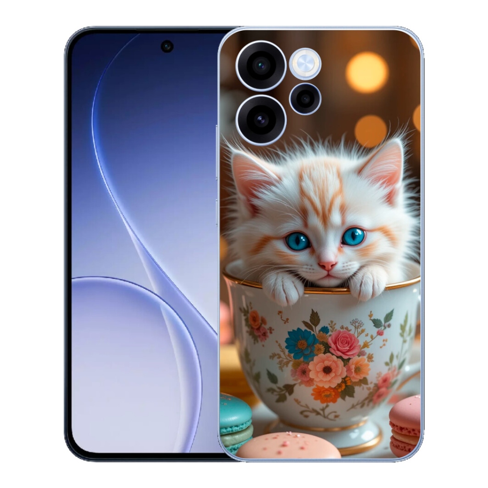 Gelový kryt mmCase na Oppo Reno 15 FS 5G - roztomilé kotě 6