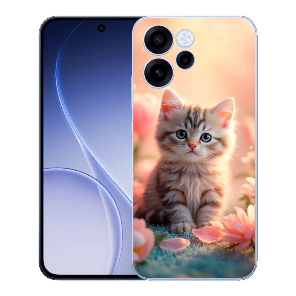 Gelový kryt mmCase na Oppo Reno 15 FS 5G - roztomilé kotě 8