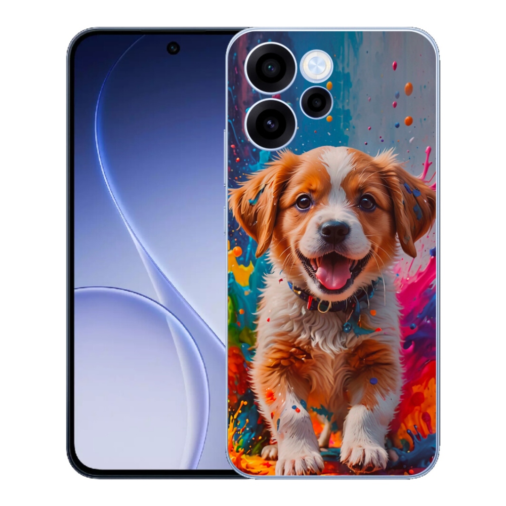 Gelový kryt mmCase na Oppo Reno 15 FS 5G - roztomilé štěně 3