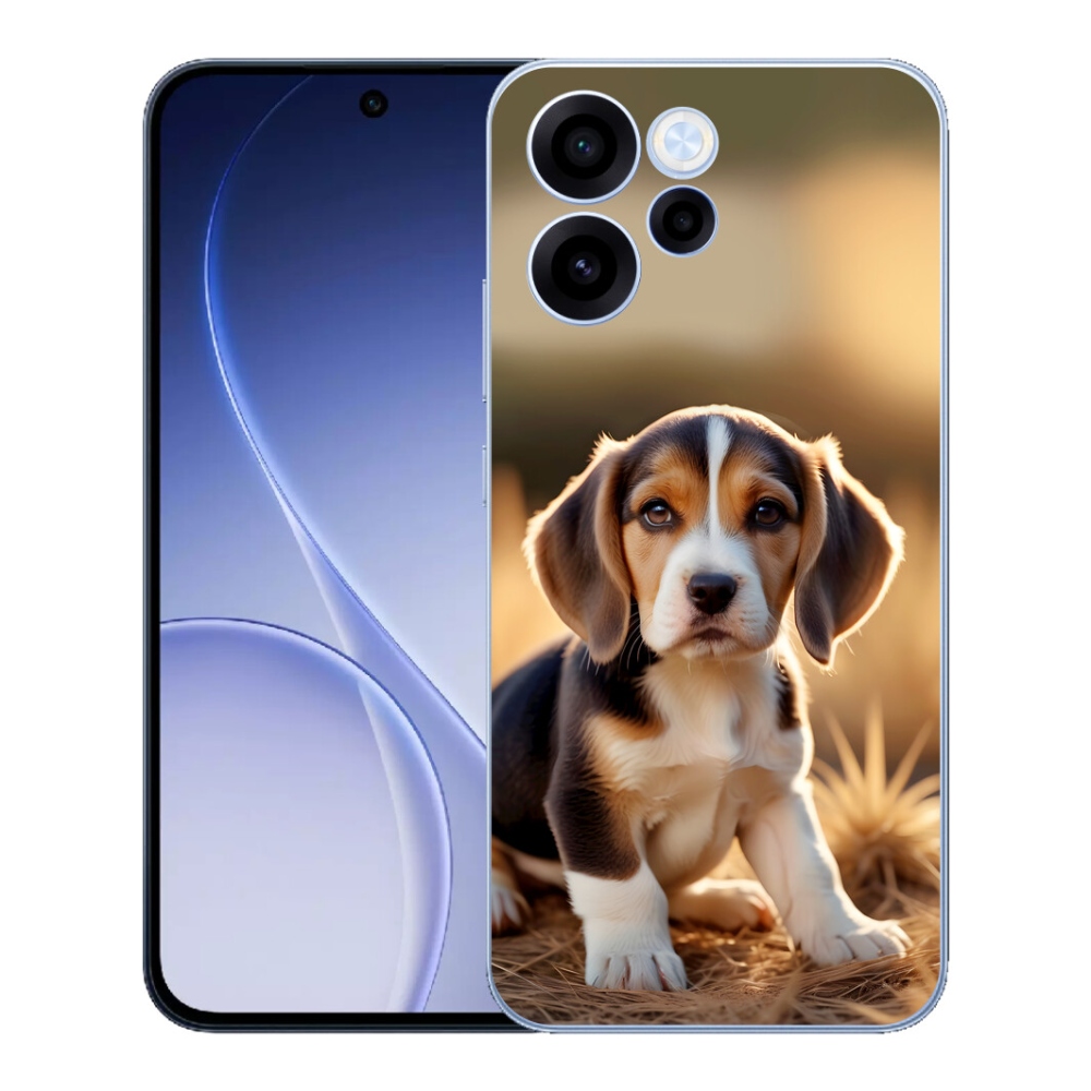 Gelový kryt mmCase na Oppo Reno 15 FS 5G - roztomilý bígl