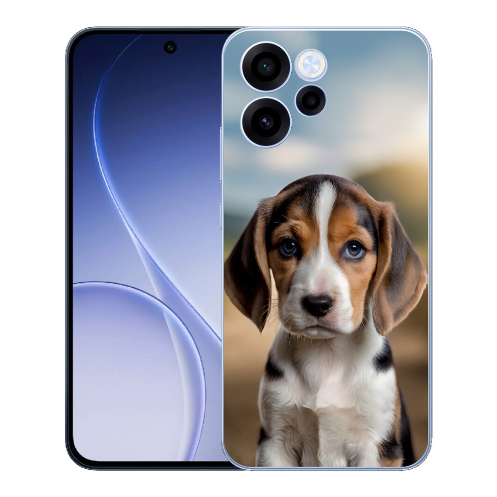 Gelový kryt mmCase na Oppo Reno 15 FS 5G - roztomilý bígl