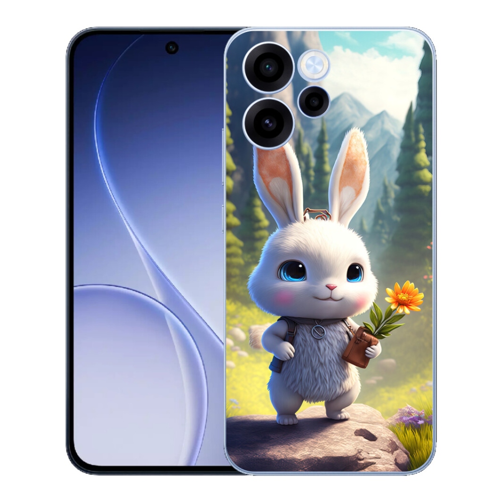 Gelový kryt mmCase na Oppo Reno 15 FS 5G - roztomilý králíček