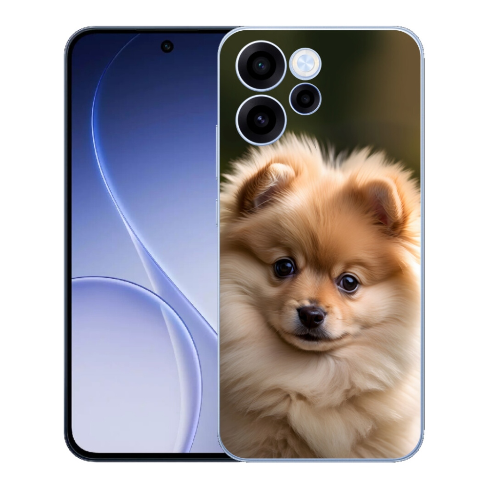 Gelový kryt mmCase na Oppo Reno 15 FS 5G - roztomilý pomeranian 2