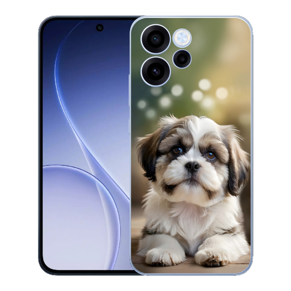 Gelový kryt mmCase na Oppo Reno 15 FS 5G - roztomilý shih-tzu