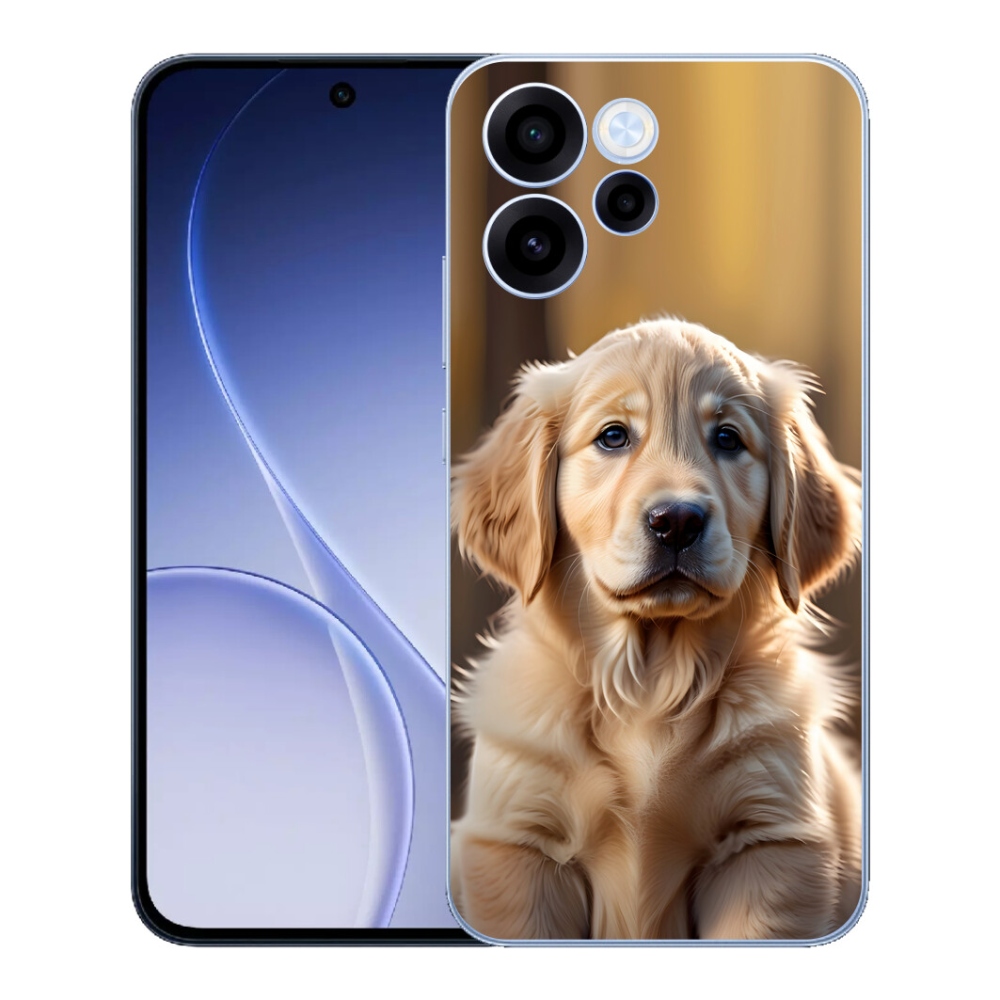 Gelový kryt mmCase na Oppo Reno 15 FS 5G - roztomilý zlatý retrívr