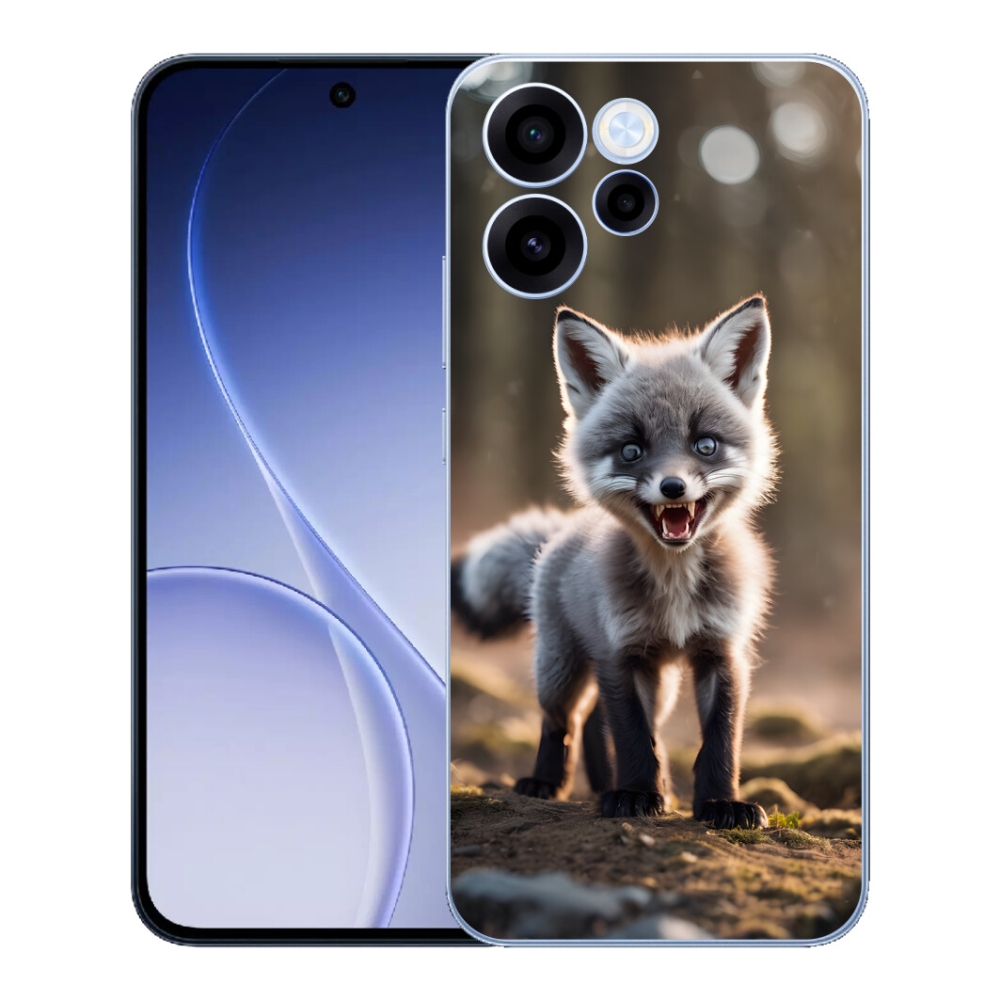 Gelový kryt mmCase na Oppo Reno 15 FS 5G - rozzuřená liška