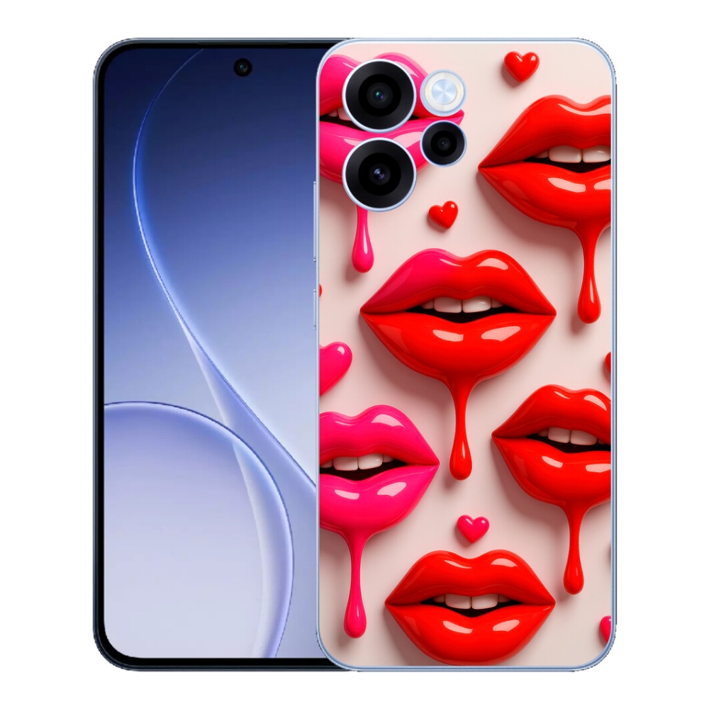 Gelový kryt mmCase na Oppo Reno 15 FS 5G - rty 2