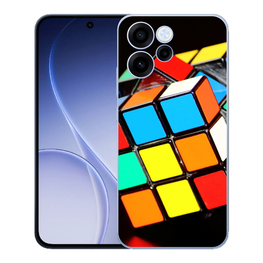 Gelový kryt mmCase na Oppo Reno 15 FS 5G - rubikova kostka