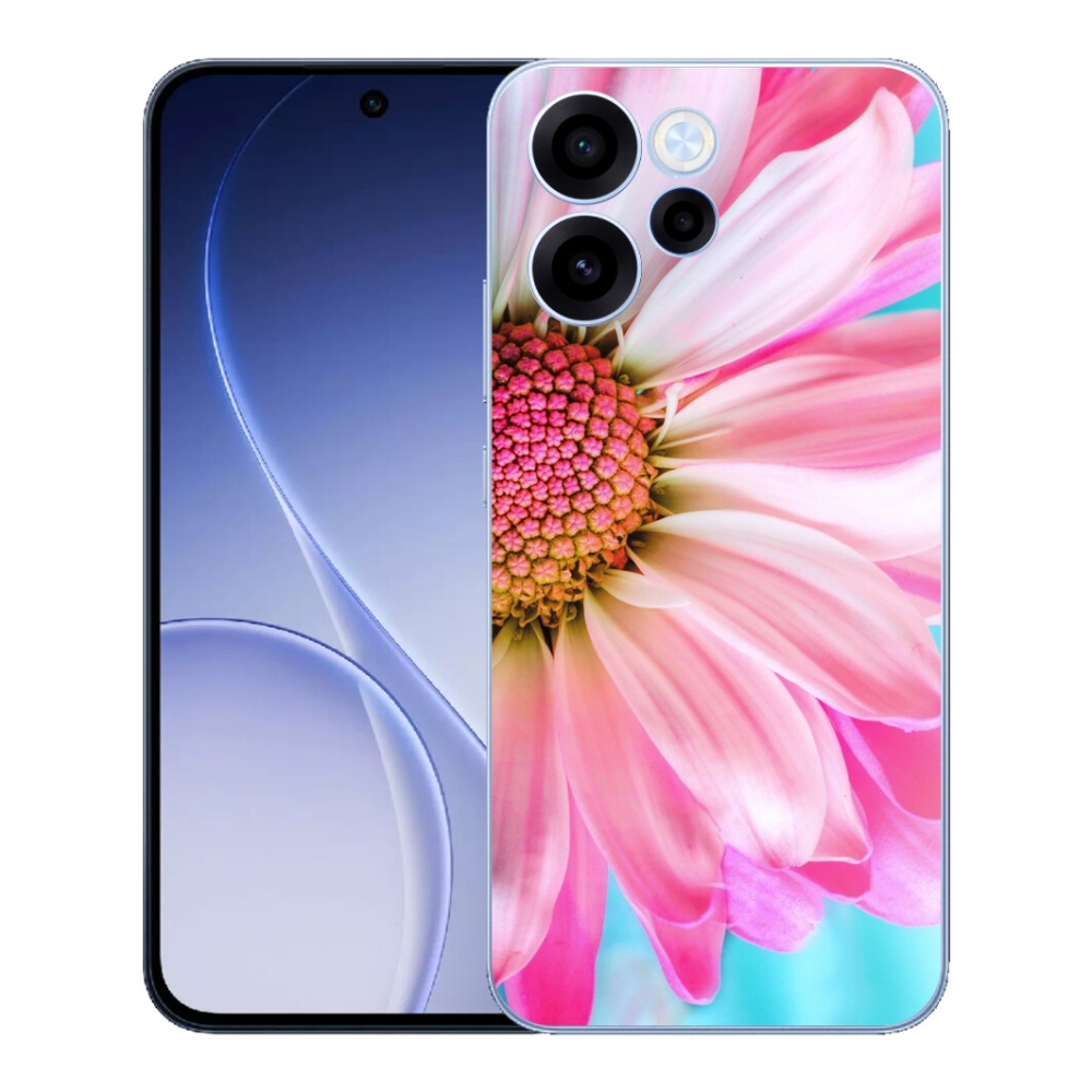 Gelový kryt mmCase na Oppo Reno 15 FS 5G - růžová květina