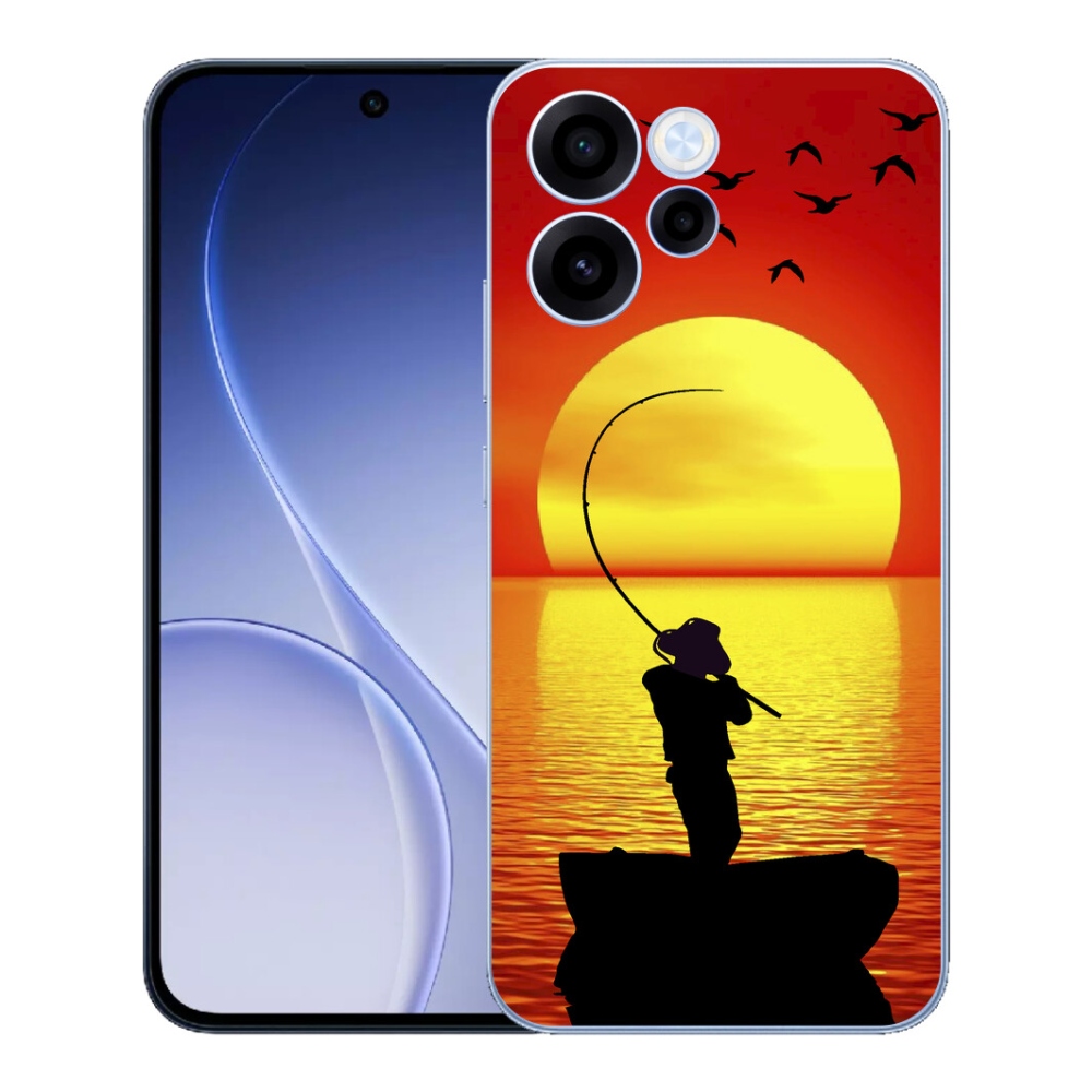 Gelový kryt mmCase na Oppo Reno 15 FS 5G - rybaření