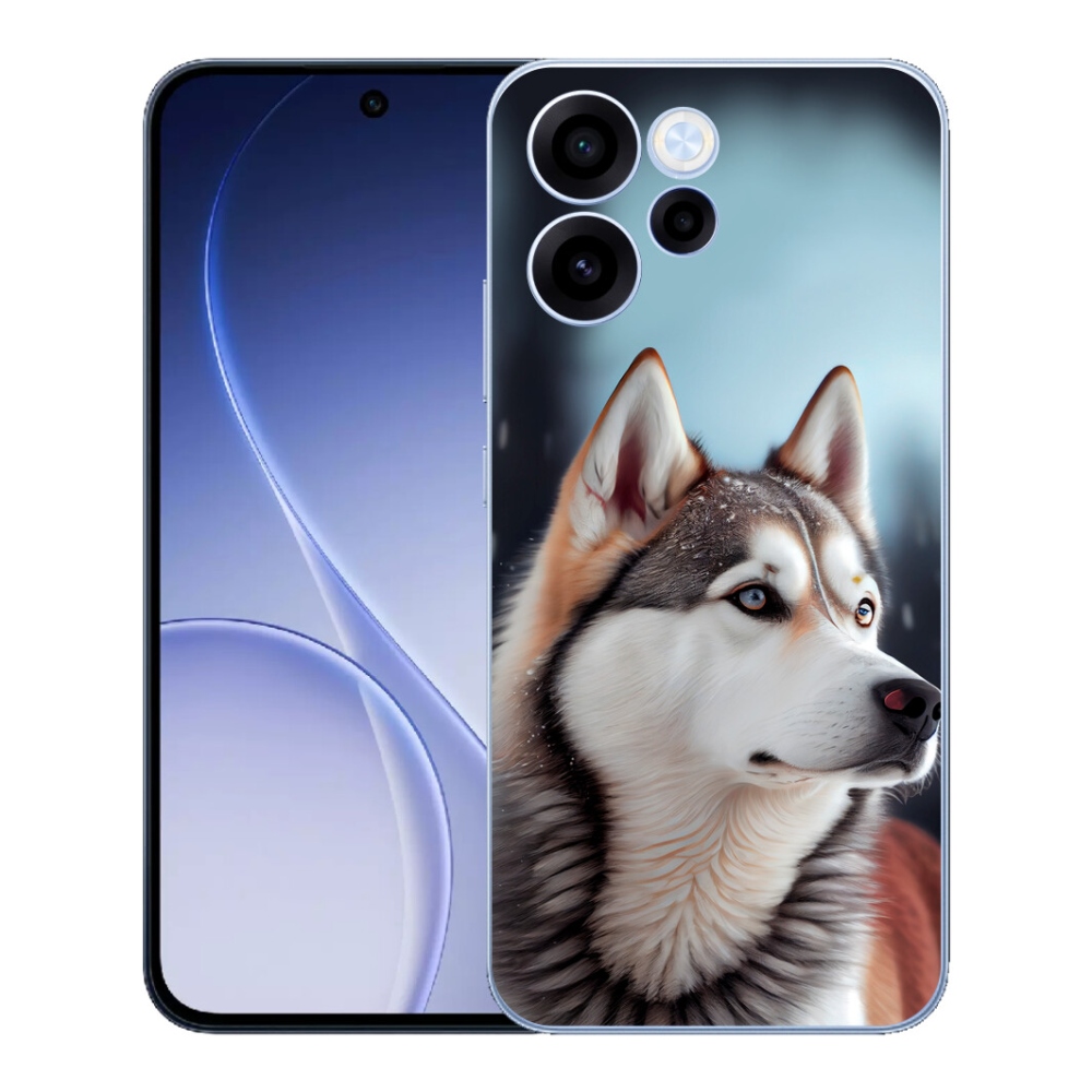Gelový kryt mmCase na Oppo Reno 15 FS 5G - sibiřský husky