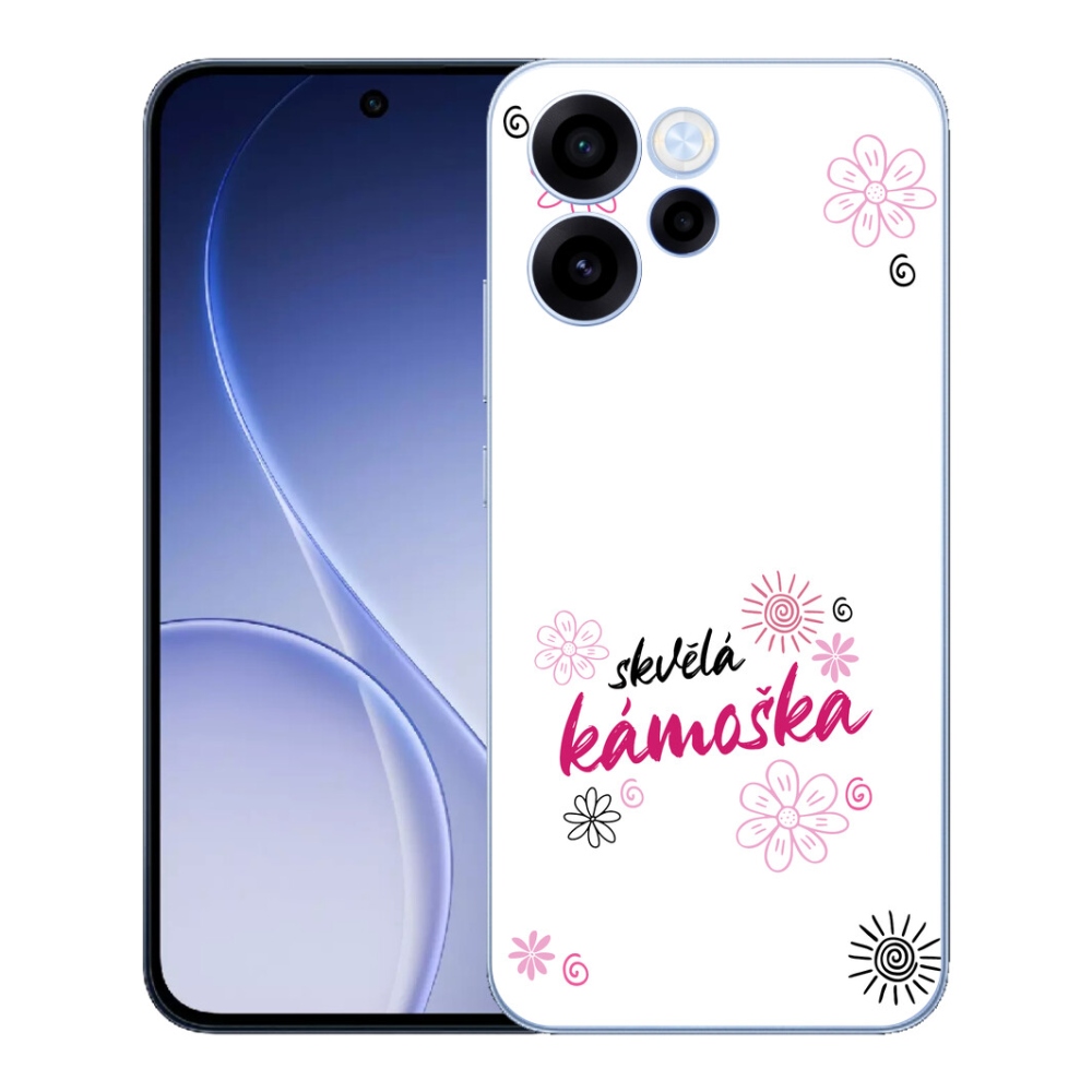 Gelový kryt mmCase na Oppo Reno 15 FS 5G - skvělá kámoška bílé pozadí