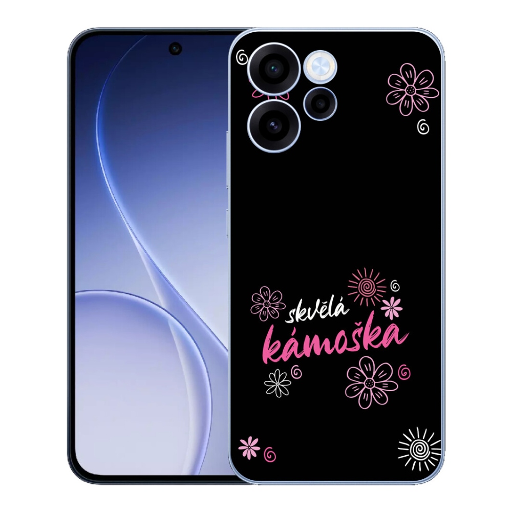 Gelový kryt mmCase na Oppo Reno 15 FS 5G - skvělá kámoška černé pozadí