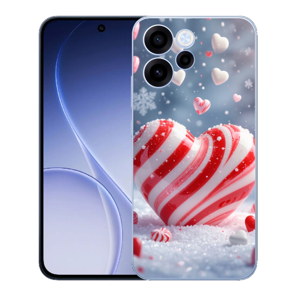 Gelový kryt mmCase na Oppo Reno 15 FS 5G - sladké srdce