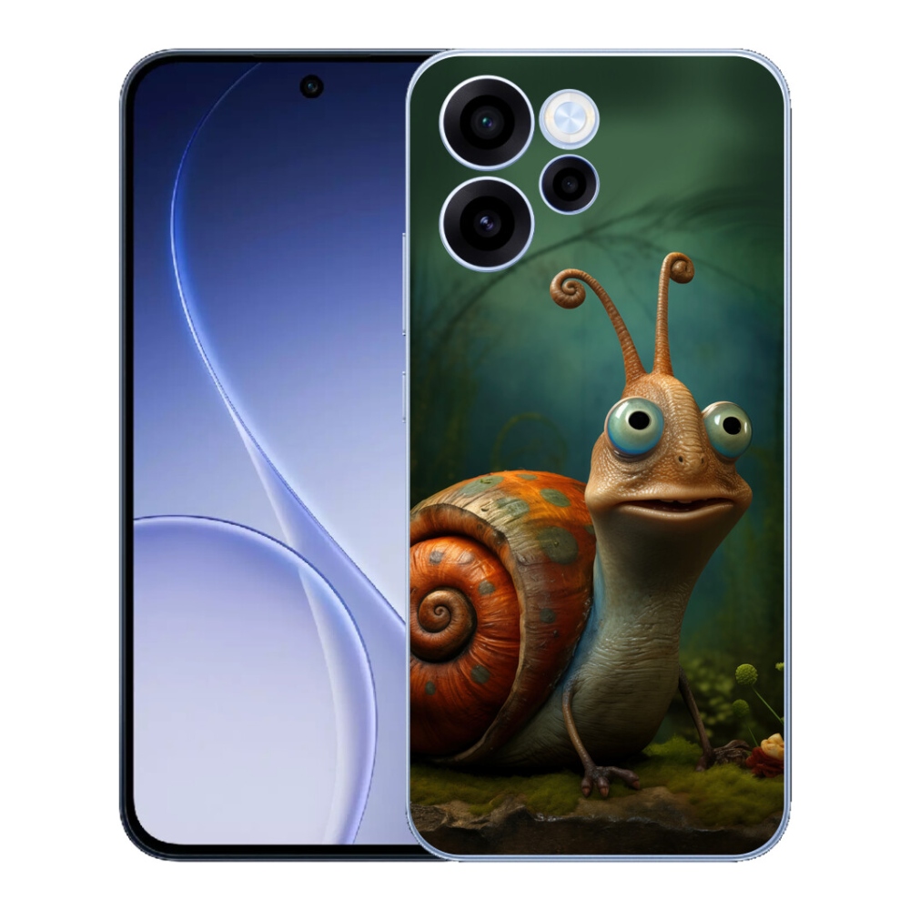 Gelový kryt mmCase na Oppo Reno 15 FS 5G - šnek