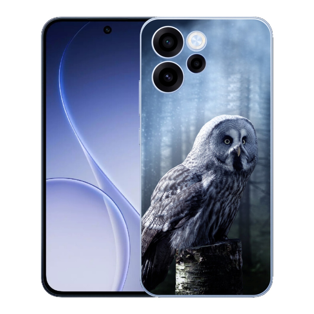 Gelový kryt mmCase na Oppo Reno 15 FS 5G - sova