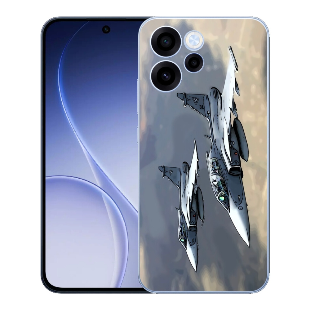 Gelový kryt mmCase na Oppo Reno 15 FS 5G - stíhačky