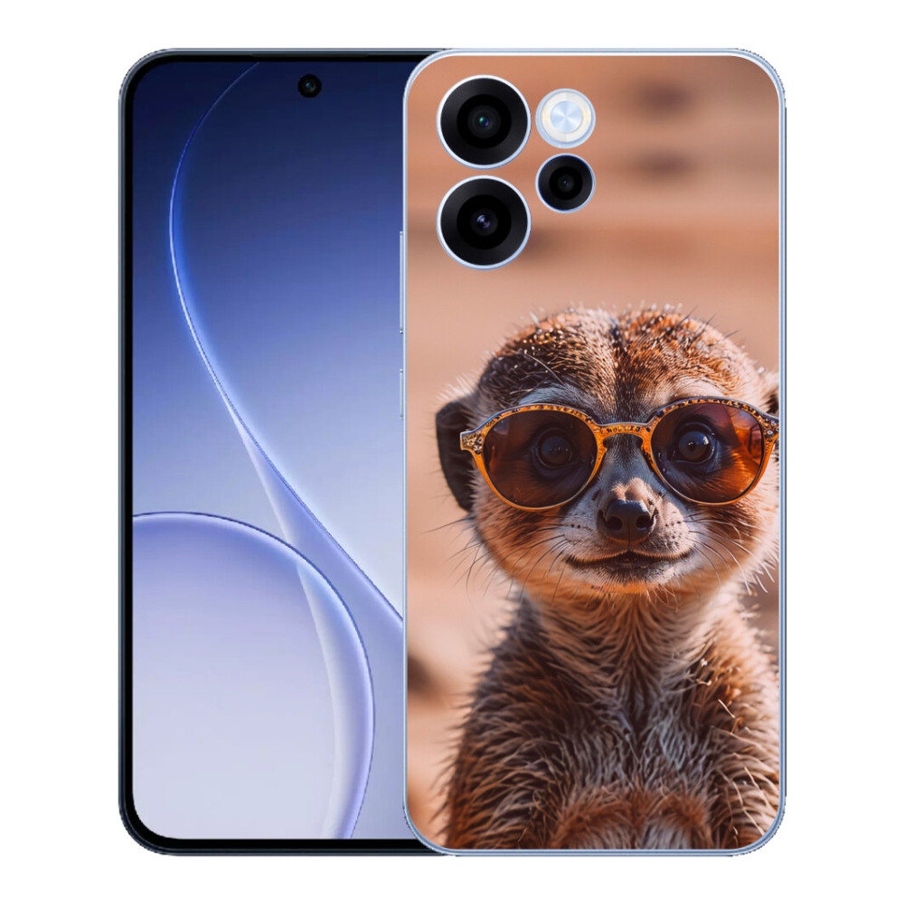 Gelový kryt mmCase na Oppo Reno 15 FS 5G - stylová surikata