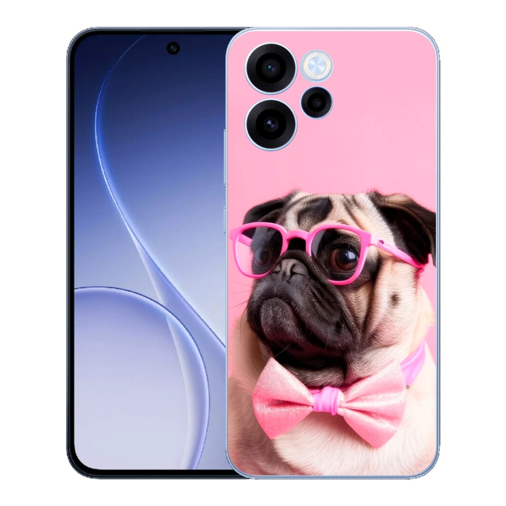 Gelový kryt mmCase na Oppo Reno 15 FS 5G - stylový mops