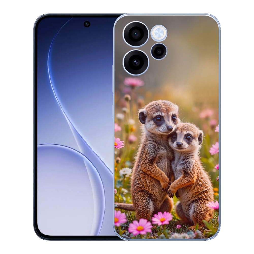 Gelový kryt mmCase na Oppo Reno 15 FS 5G - surikatí duo