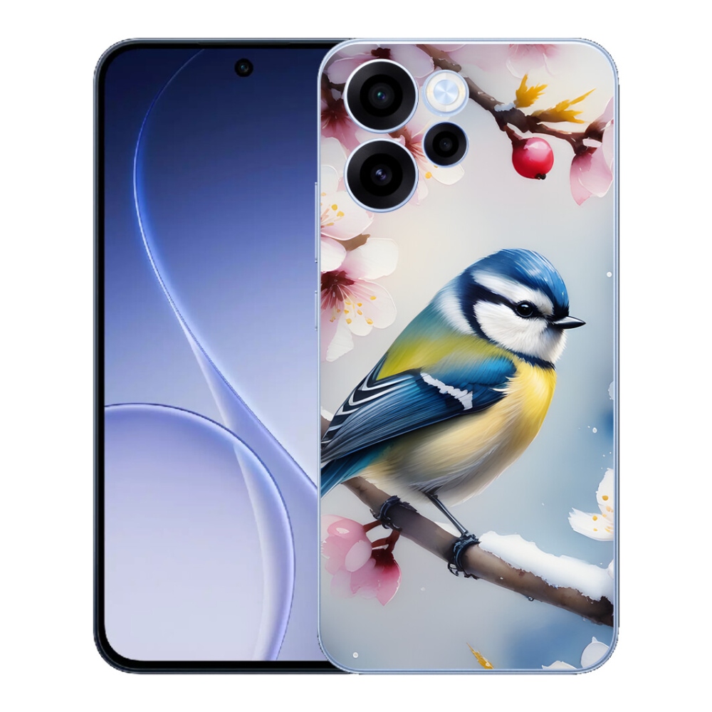 Gelový kryt mmCase na Oppo Reno 15 FS 5G - sýkorka