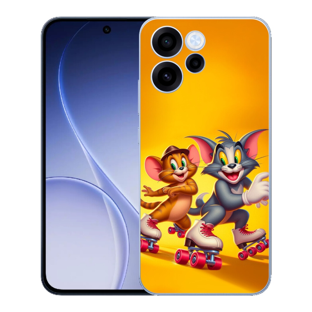 Gelový kryt mmCase na Oppo Reno 15 FS 5G - tom a jerry