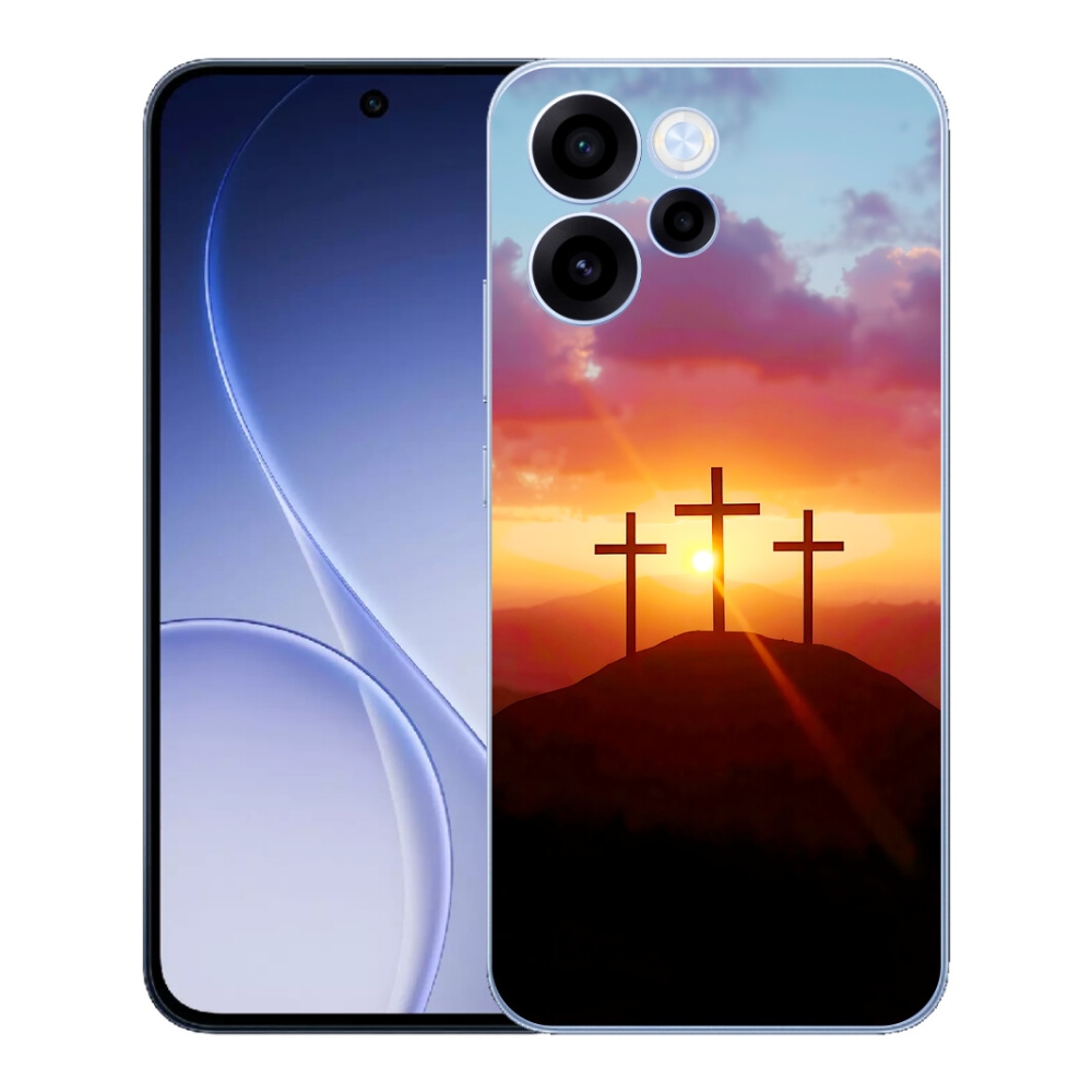 Gelový kryt mmCase na Oppo Reno 15 FS 5G - tři kříže