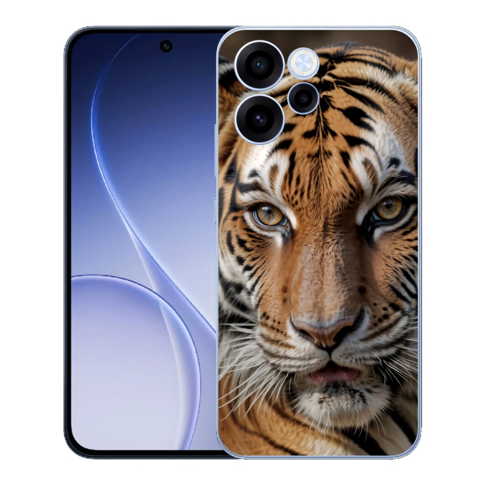 Gelový kryt mmCase na Oppo Reno 15 FS 5G - tygří pohled