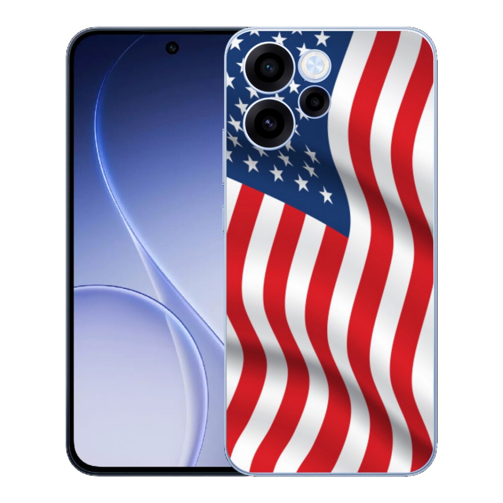 Gelový kryt mmCase na Oppo Reno 15 FS 5G - USA vlajka