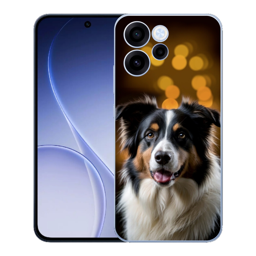 Gelový kryt mmCase na Oppo Reno 15 FS 5G - usměvavý australský ovčák