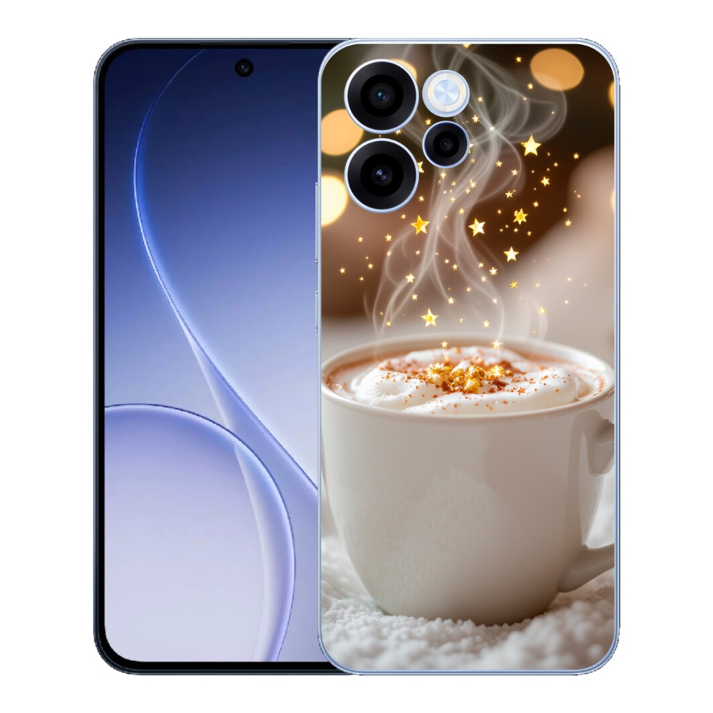 Gelový kryt mmCase na Oppo Reno 15 FS 5G - vánoční horký nápoj
