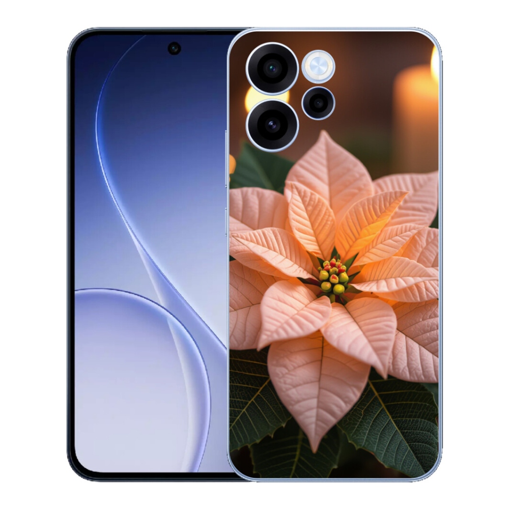 Gelový kryt mmCase na Oppo Reno 15 FS 5G - vánoční hvězda