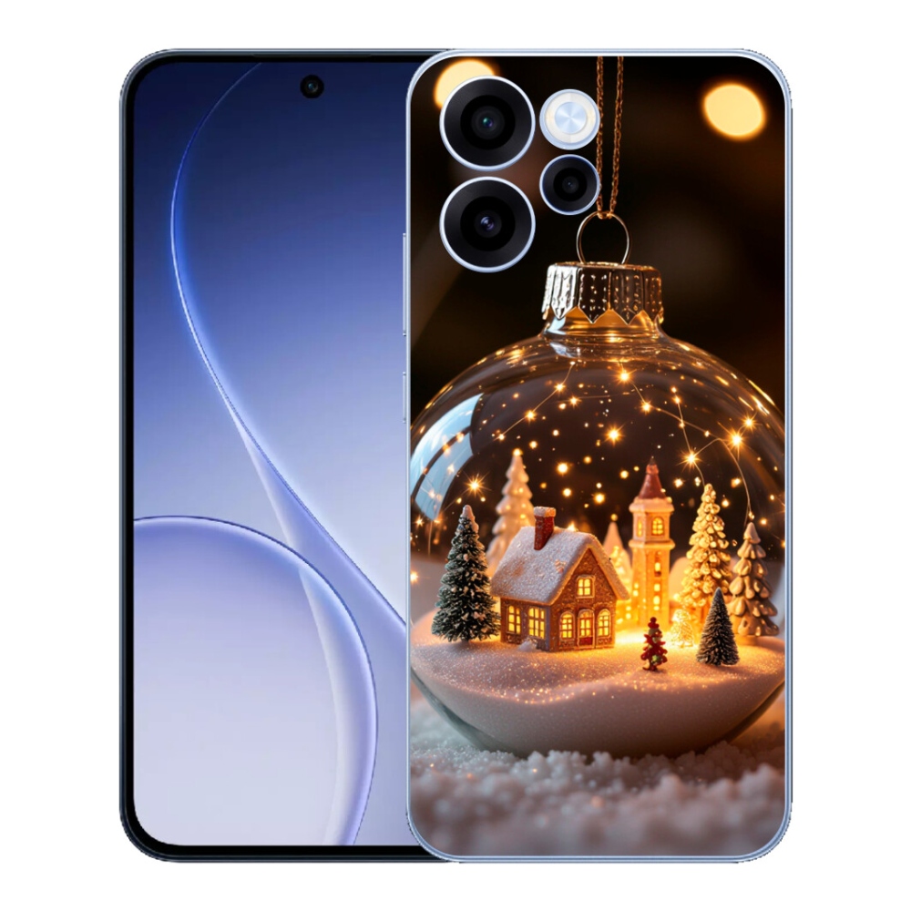 Gelový kryt mmCase na Oppo Reno 15 FS 5G - vánoční koule 3