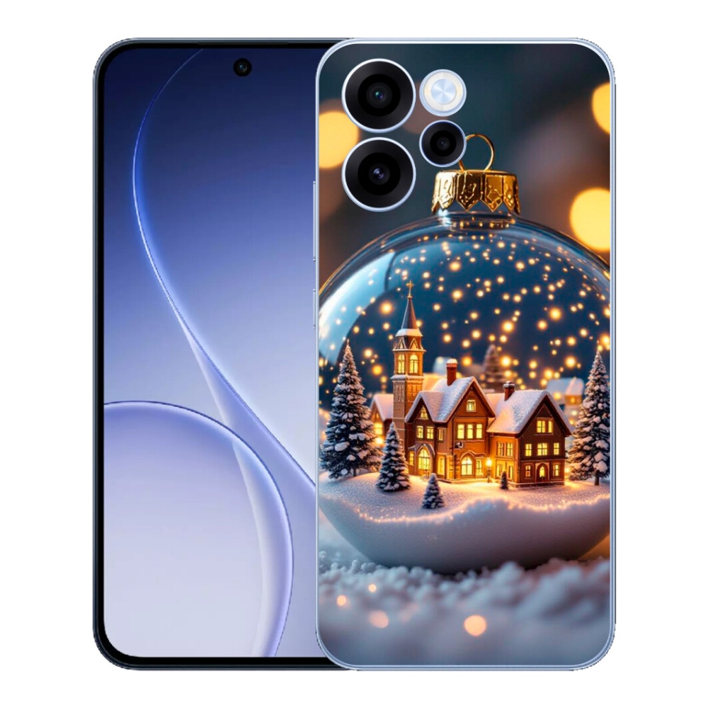 Gelový kryt mmCase na Oppo Reno 15 FS 5G - vánoční koule 4