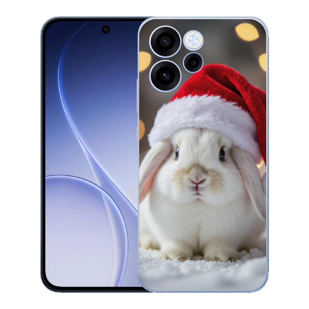 Gelový kryt mmCase na Oppo Reno 15 FS 5G - vánoční králík