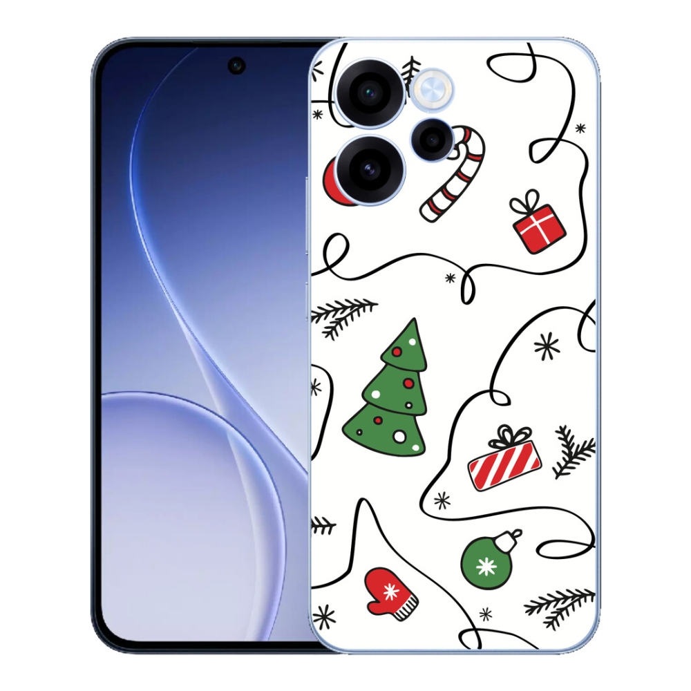 Gelový kryt mmCase na Oppo Reno 15 FS 5G - vánoční motivy