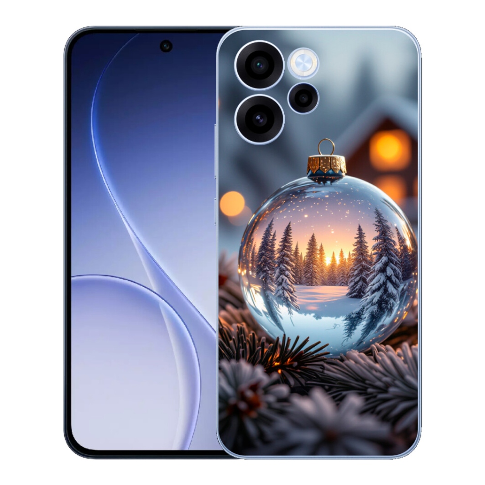 Gelový kryt mmCase na Oppo Reno 15 FS 5G - vánoční ozdoba
